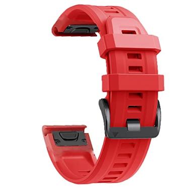 Imagem de VEVEL Pulseira de relógio de 20 mm para Garmin Fenix 6S 6SPro 5S 5SPlus Descent Mk2S D2 Delta Silicone Quick Release Watch Easy Fit Pulseira (Cor: P, Tamanho: Para Fenix 5S)