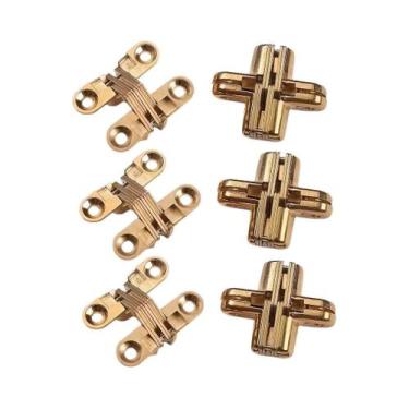 Imagem de Dobradiças Invisíveis Para Portas 4Pcs/6PCS Instalação De Embutir Para