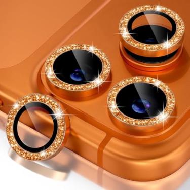 Imagem de Protetor de lente decorativo com anel de metal - laranja brilhante