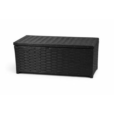 Imagem de Baú Horizontal Caixa Cesto Organizador P/Brinquedos 45lts 60x30x30 FIBRA SINTÉTICA (PRETO)