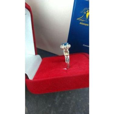 Imagem de Anel de formatura prata com Símbolo ouro 18 Kilates Maciço - Prata com