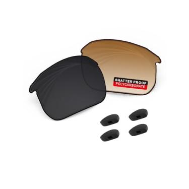 Imagem de iLikeo Lentes de reposição PRO+ de policarbonato não polarizadas e almofadas de nariz para óculos de sol BOSE Tempo BMD0011 - marrom dégradé cinza fotocromático