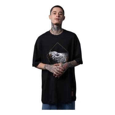 Imagem de Camiseta Box Fit Mcd Terço Preto GG-Masculino