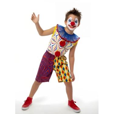 Imagem de Fantasia Palhaço Palhacinho Menino Circo Festa Infantil Aniversário Carnaval (G(7A9 ANOS))