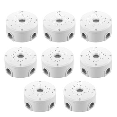 Imagem de Pacote com 8 caixas de junção para câmera de segurança ao ar livre - ABS Suporte universal para câmera IP