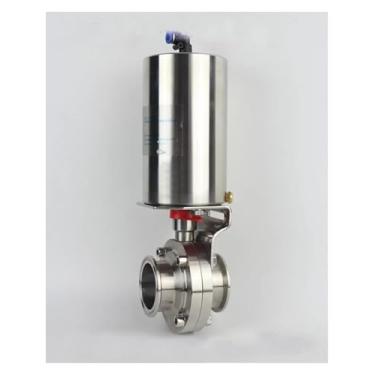 Imagem de 3.8 cm 5.1 cm Virola Tri Clamp O.D 50,5 mm 64 mm Aço Inoxidável 304 Válvula Borboleta Vertical Pneumática (19 x 50,5 mm)