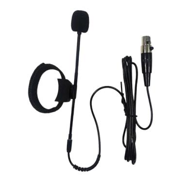 Imagem de simhoa Microfone de clipe para instrumento musical com cabo ajustável e rotação de 360° para Hulusi, 4 Pinos