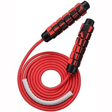 Imagem de Corda de pular pesada Feiyx – Cordas de salto pesadas com cabo extra grosso ajustável, alça antiderrapante, rolamentos de esferas de alta velocidade, corda de pular premium para exercícios aeróbicos