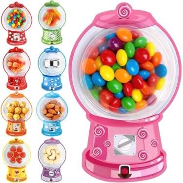 Imagem de Aiwejay Pacote com 36 cartões de doces para troca de sala de aula – Design de máquina de chiclete com suportes redondos, 9 estilos DIY cartões de dia dos namorados para lembrancinhas de festa escolar