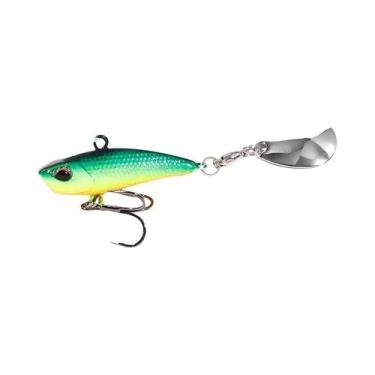 Imagem de Isca De Pesca WALK FISH Spinner Bait De Metal VIB Com Cauda Rotativa E