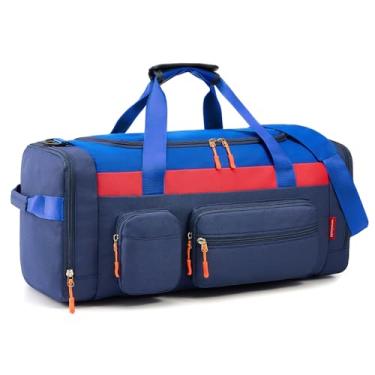 Imagem de WOOMADA Bolsa infantil grande para viagens, durante a noite ou fim de semana, 50,8 cm, Azul marinho