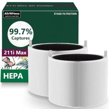 Imagem de Filtro de substituição 211i Max compatível com purificador de ar Blueair Blue Pure 211i Max, HEPA e carvão ativado Repla