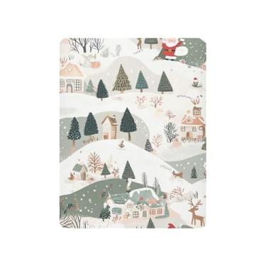 Imagem de xigua Lençóis de berço natalinos para meninas e meninos, lençol macio e respirável adequado para berço padrão e cama infantil 68,5 x 99 cm