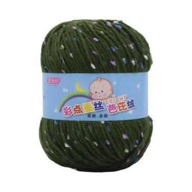 Imagem de Fio De Algodão Colorido 50g Para Tricô Manual, Crochê, Suéter, Coberto