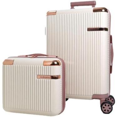 Imagem de Kit de Mala de Bordo com Cadeado e Frasqueira de Mão - Linha Genebra-Feminino