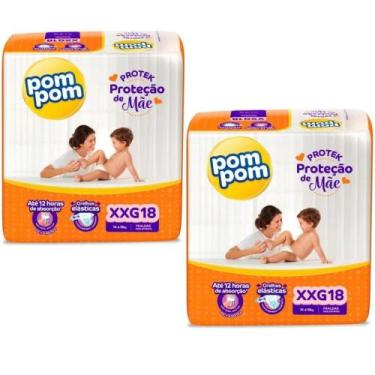 Imagem de Kit 2 Fralda Pom Pom Protek Proteção de Mãe Jumbo - Tamanho XXG - Tota