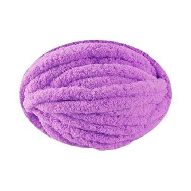 Imagem de Fio De Lã Grosso 250g Para Tricô Manual, Manta Grande De Chenille, Alm
