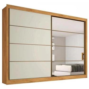 Imagem de Guarda Roupa Verona Casal com Espelho 2 Portas 4 Gavetas Europa Cor Pe