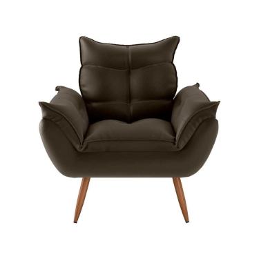 Imagem de Poltrona Opala Tokio Para Descanço Confortável Toquio Matrix Veludo Turkey Marrom Veludo Turkey Marrom