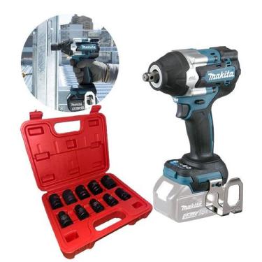 Imagem de Chave Impacto Makita 18V Dtw700z sem bateria + Jg soquetes