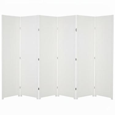 Imagem de 6 Biombo Pintado Sanfonado Com Dobradiças Folha Painel Mdf Divisor Div
