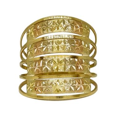 Imagem de Anel Em Ouro 18k 750 4 Meias Canas, 15