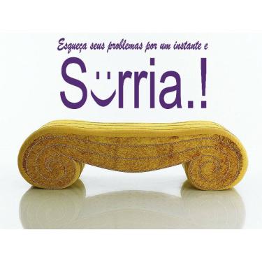 Imagem de Adesivos Decorativos Frase Sorria Decoração De Escritório