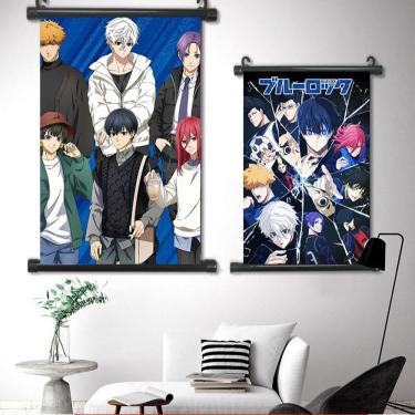 Imagem de Arte de parede Blue Lock Anime Chikage e Kyo 2 painéis 30x45cm