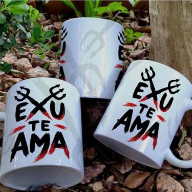 Imagem de Canecas Exú Te Ama 325ml Ceramica - PRESENTE PERSONALIZADA - Live sub 