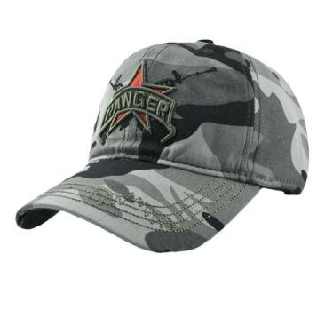 Imagem de Boné de beisebol, chapéu liso de camuflagem com bordado de estrelas 3D