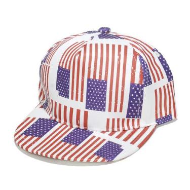Imagem de Boné de beisebol, chapéu de aba plana de poliéster com padrão de bande