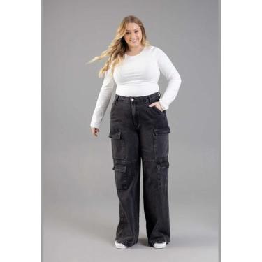 Imagem de Blusa Básica Manga Longa Feminina em Cotton Just Basic, Branco, M