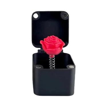 Imagem de Caixa De Presente De Dia Dos Namorados Com Rosa 3D Impressa, Ornamento