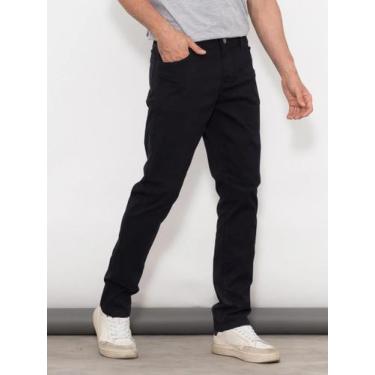 Imagem de Calça PRETA Sarja Masculina Algodão Premium Com Elastano - Sem Marca, 