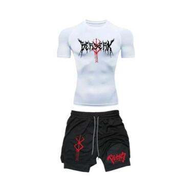 Imagem de Camiseta De Compressão Para Treino Masculina Anime Berserk, Secagem Rá