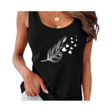 Imagem de Camiseta Feminina De Verão Sem Mangas Com Estampa De Apanhador De Sonh