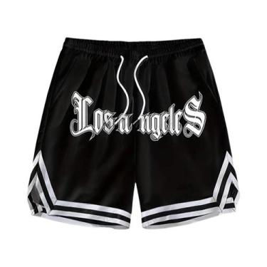 Imagem de Camiseta E Shorts De Basquete Unissex Los Angeles Hawaii Para Verão, C