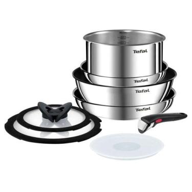Imagem de Jogo de Panelas Tefal Inox Fundo Triplo 4 Peças Ingenio, Inox, 4 peças