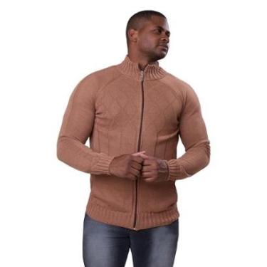 Imagem de Jaqueta Masculina Tricô Lã Mescla Dallas 7137-Masculino