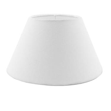 Imagem de Cúpula de abajur 14x9x22cm de Tecido Algodão Soquete Nacional cor bran