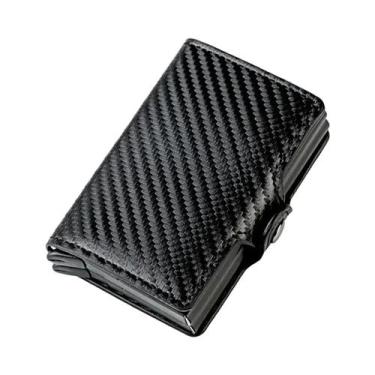 Imagem de Carteira Masculina Com Bloqueio RFID, Dupla Camada, Alta Capacidade, P