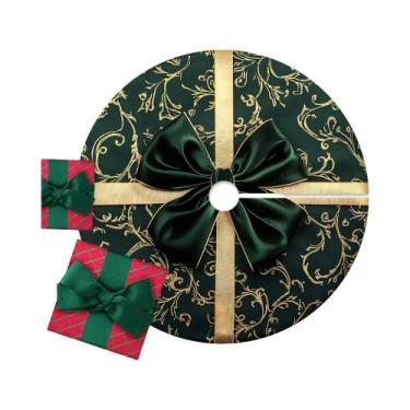 Imagem de Saia Para Árvore De Natal Vintage Multi-Festiva, Decorações De Base Re