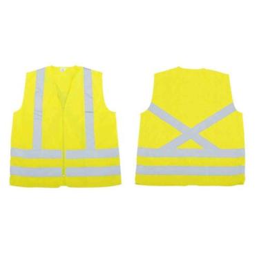 Imagem de Colete Sinal. sem Bolso, Refletivo, Verde Fluorescente, Tamanho G Tipo