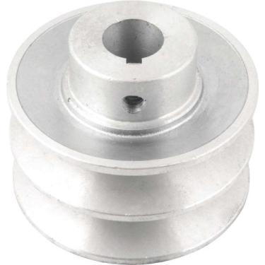 Imagem de Polia de Alumínio 2 Canais, Perfil B, 80 mm com Furo de 3/4" - 19,1 mm