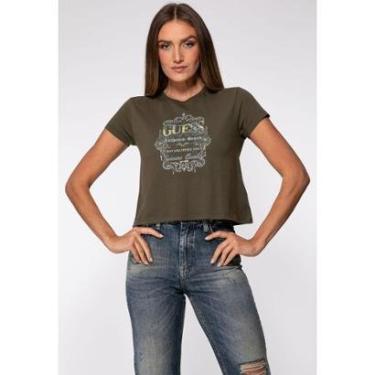 Imagem de Camiseta Authentic Brand Hot Fix Verde Oliva-Feminino