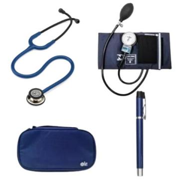 Imagem de Kit Estetoscopio Littmann + esfigmo + case + Laterna - Cores Variadas 