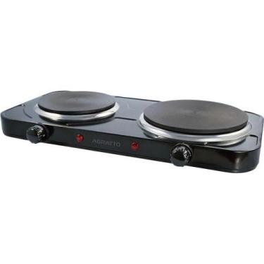 Imagem de Fogão Elétrico de Mesa 2 Pratos 2500W FMP02 Preto Agratto 220V