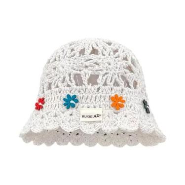 Imagem de Chapéu De Verão Feminino Coreano Feito À Mão Com Decoração De Flores, 