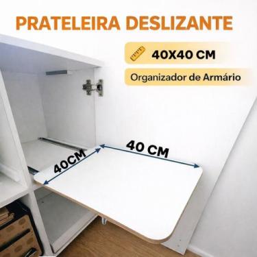 Imagem de Para Cozinha Prateleira Deslizante Slim ALTO COLANTE Organizador de Ar