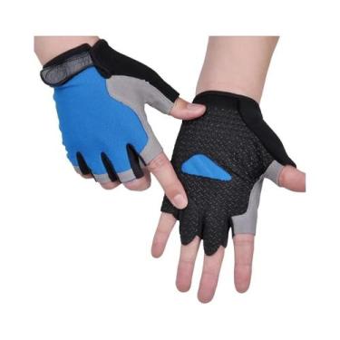 Imagem de Luvas De Ciclismo Unissex Respiráveis Antiderrapantes Meio Dedo Antiss